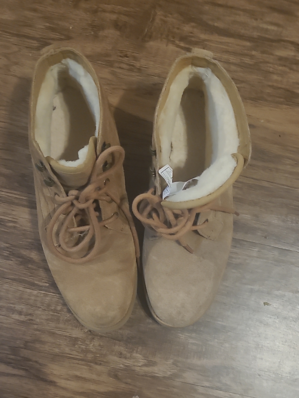 UGG Ankle Boots Chukka Suede Lace Up Size Chestnut - Sz 10